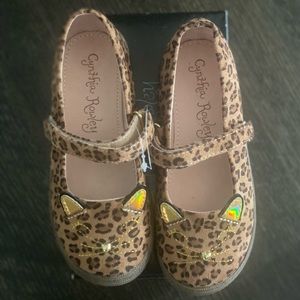 NIB Cynthia Rowley Cat Leopard Mary Janes size 11